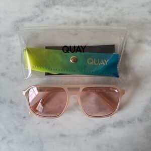Quay Pink Aviator Sunglasses